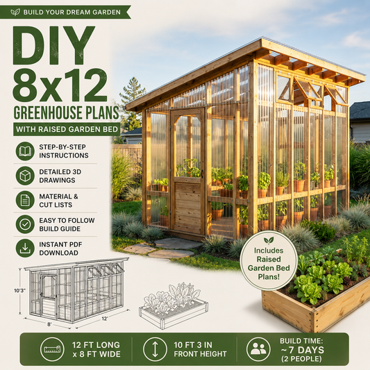 DIY Greenhouse Plans: 8x12 with Raised Garden Bed